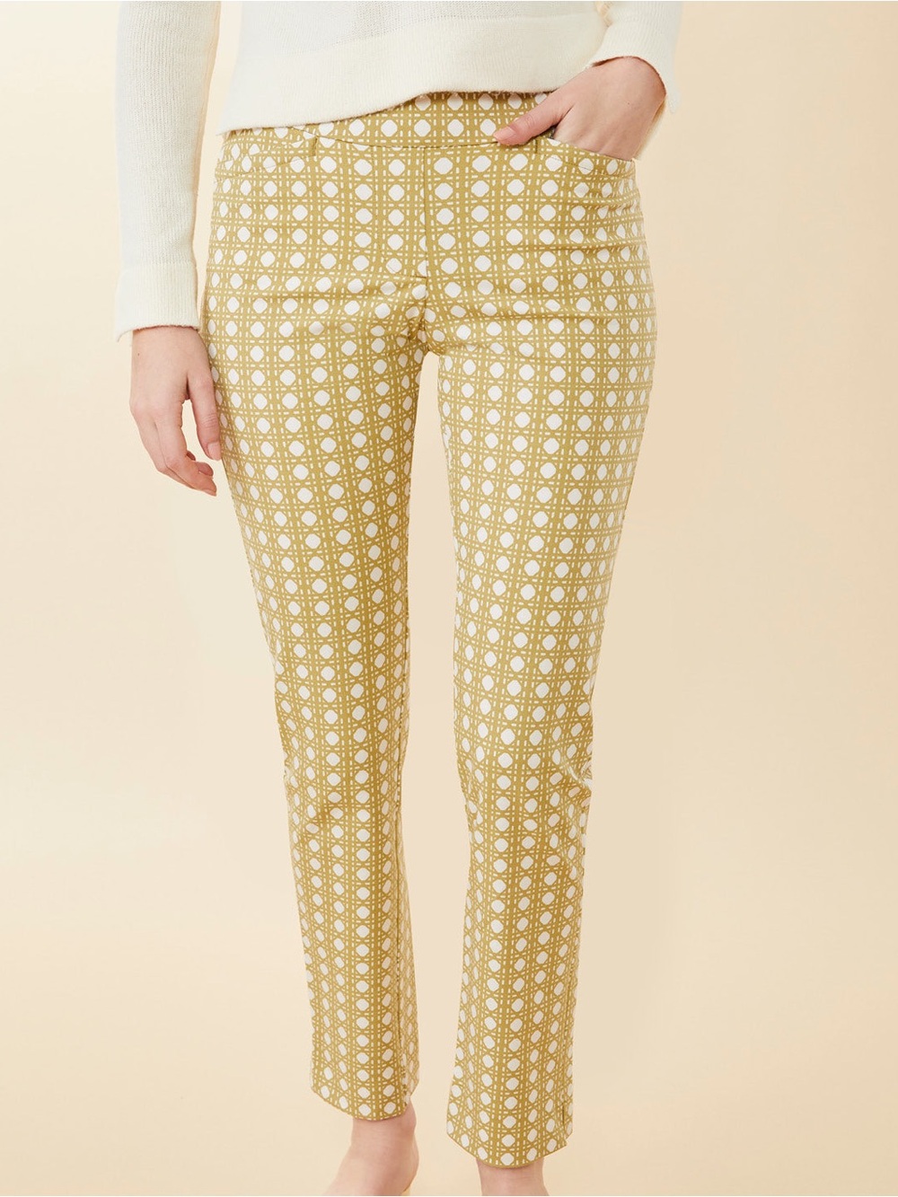 Maren Pull-On Pant Calm Waters Khaki Cane